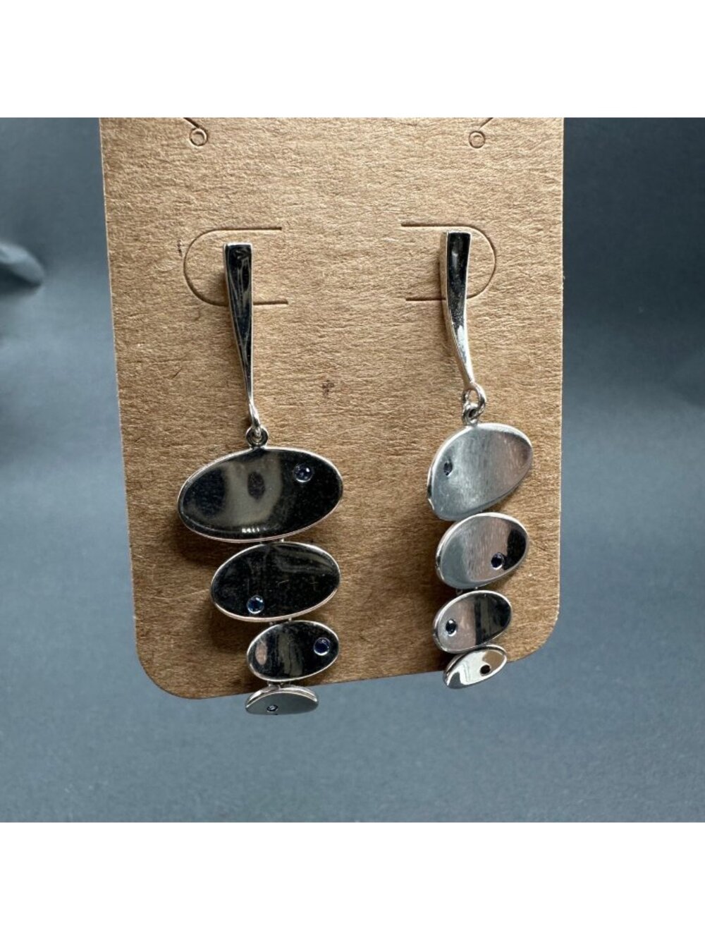 Jorge Revilla Sterling Silver Articulated Dangle Drop Earrings Modernist Estate